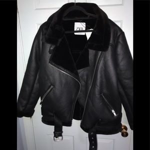 ZARA FUR LINED JACKET BNWT